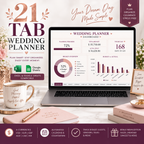 Wedding Planner Spreadsheet Excel Template 21 Tabs Digital Wedding Planning Budget Tracker